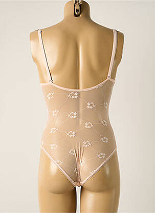 Body lingerie effet matière satinée rose SIMONE PERELE femme