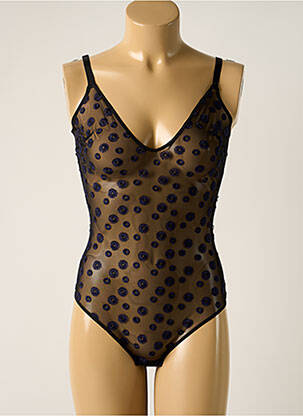 Body lingerie effet matière satinée noir SIMONE PERELE femme