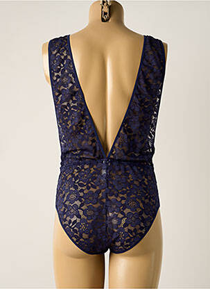 Body lingerie effet matière satinée bleu SIMONE PERELE femme