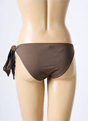 Bas de maillot de bain effet matière satinée culotte vert AUBADE femme