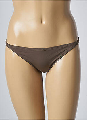 Bas de maillot de bain effet matière satinée culotte vert AUBADE femme