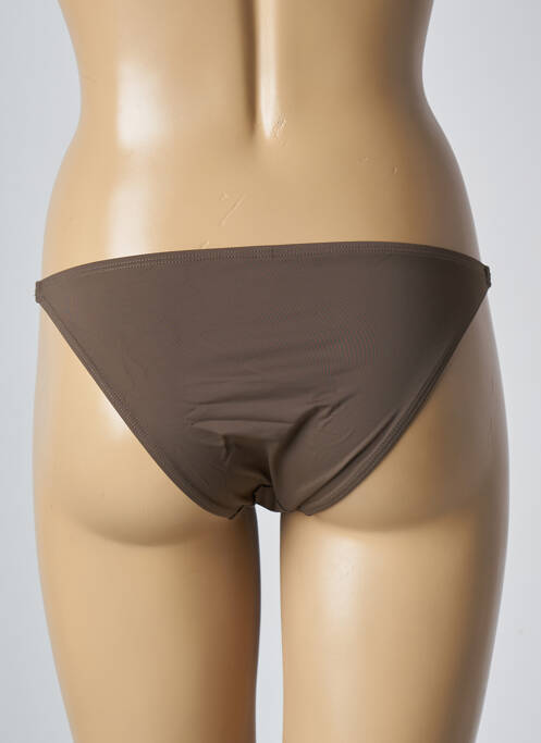 Bas de maillot de bain effet matière satinée culotte vert AUBADE femme