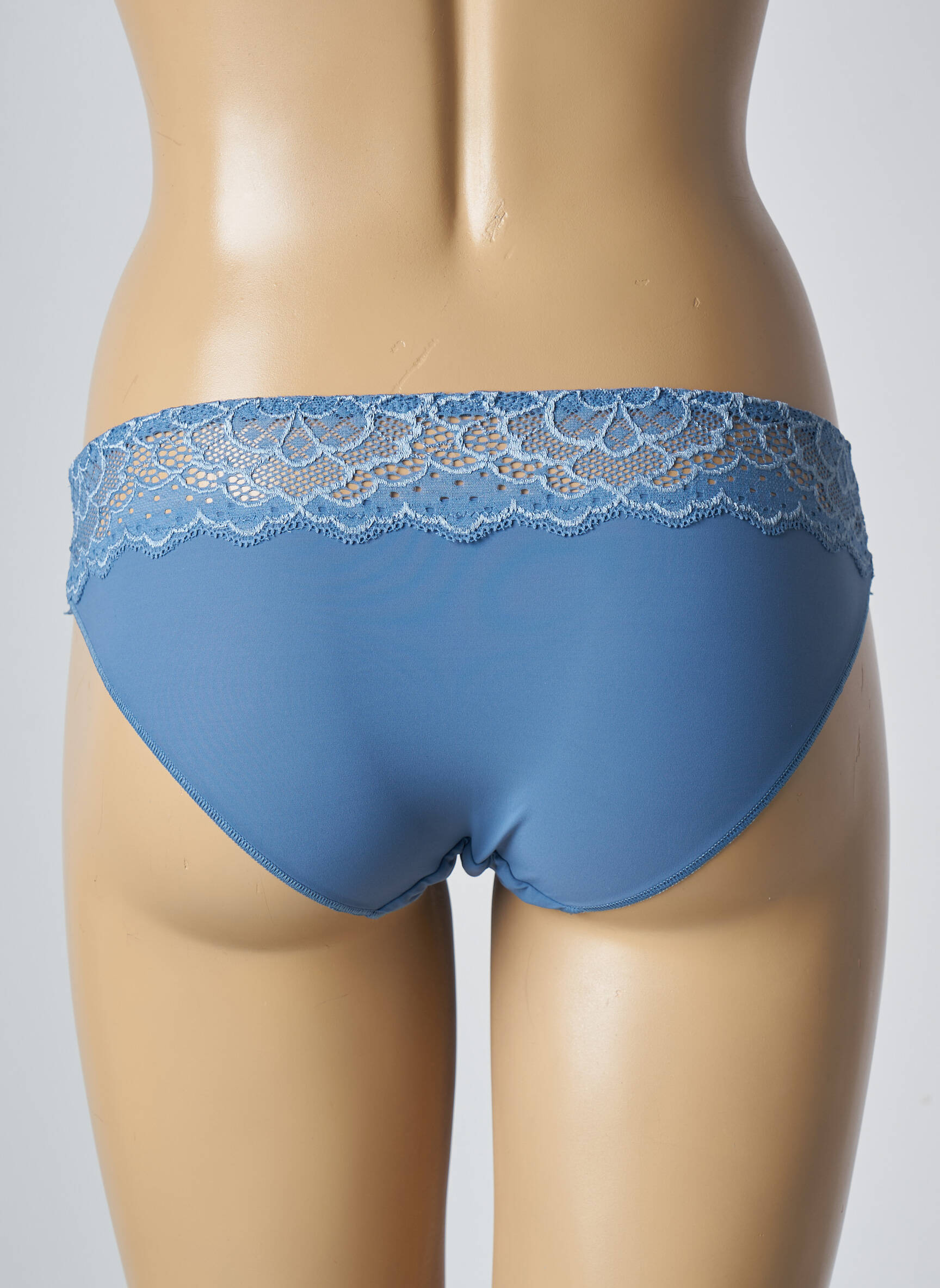 Culotte effet matière satinée bleu SIMONE PERELE femme