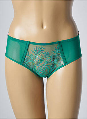 Culotte effet matière satinée vert SIMONE PERELE femme