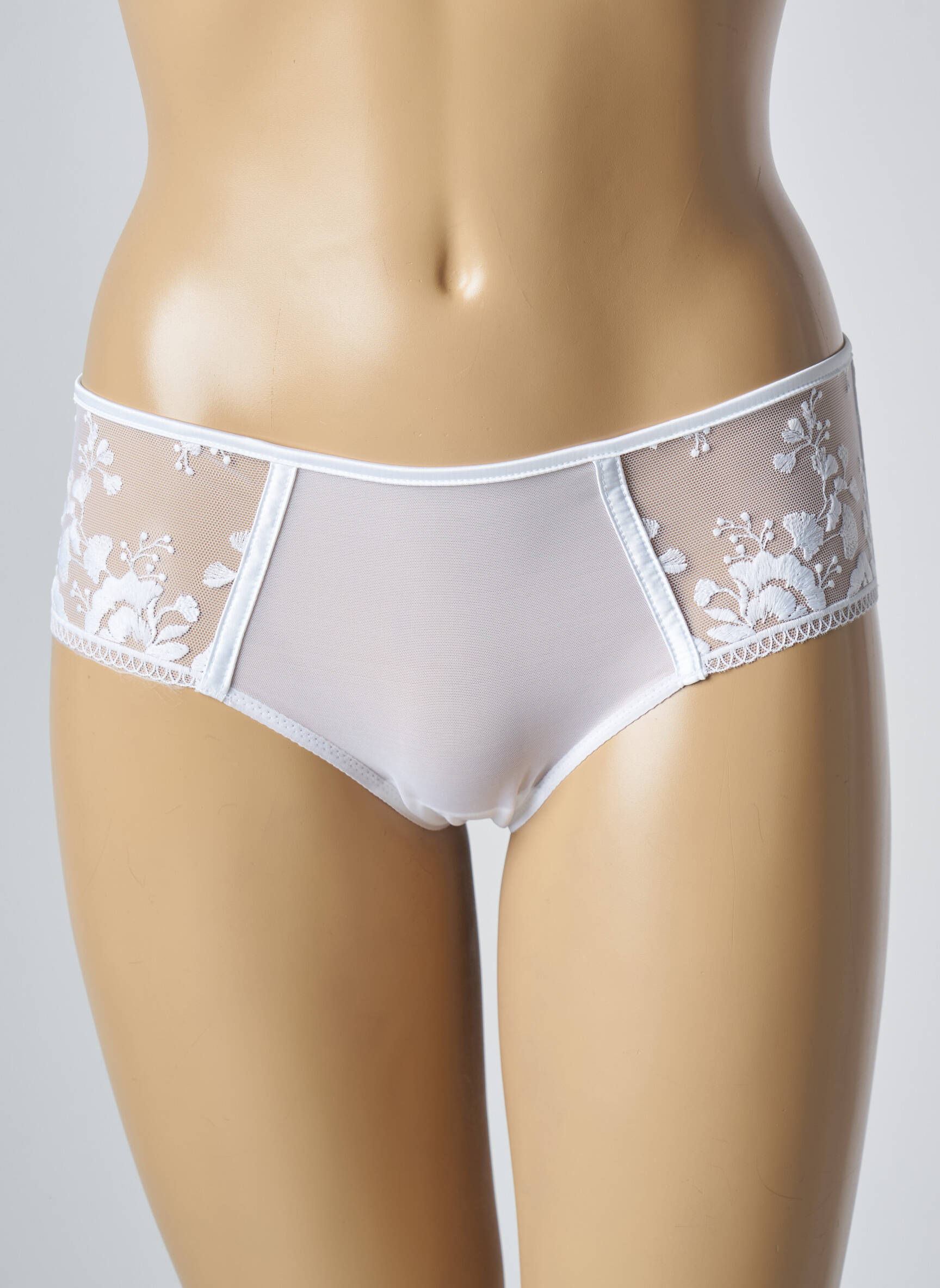 Shorty effet matière satinée blanc SIMONE PERELE femme