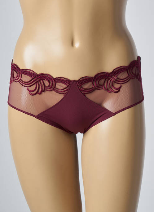 Shorty effet matière satinée rouge SIMONE PERELE femme