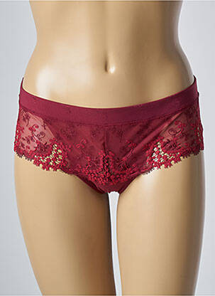 Shorty effet matière satinée rouge SIMONE PERELE femme