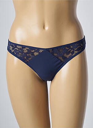 Tanga finition dentelle bleu SIMONE PERELE femme