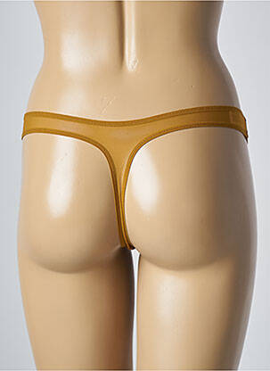 Tanga tissage dentelle jaune SIMONE X SIMONE PÉRÈLE femme