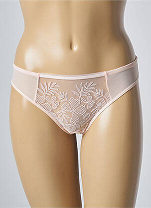Tanga tissage tulle rose SIMONE X SIMONE PÉRÈLE femme