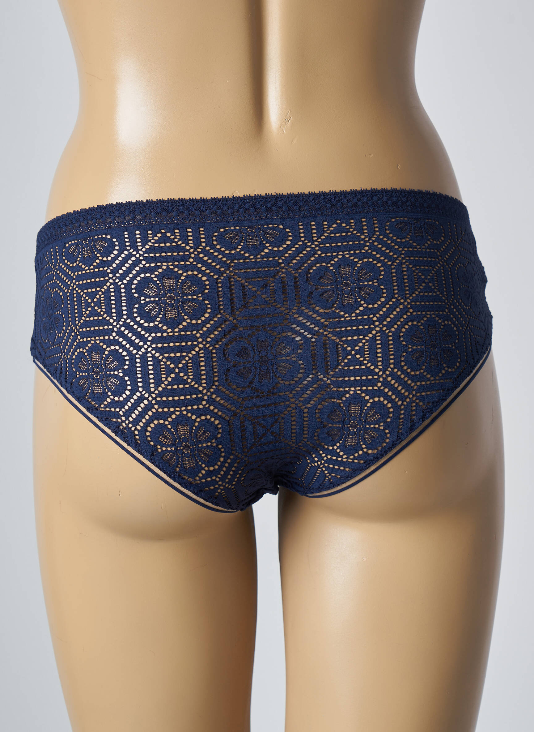 Shorty effet matière satinée bleu SIMONE PERELE femme