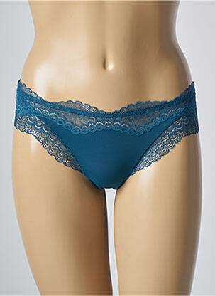 Tanga tissage dentelle bleu SIMONE PERELE femme