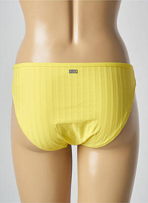 Bas de maillot de bain tissage satiné culotte jaune CHERRY BEACH femme