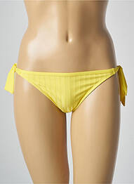 Bas de maillot de bain imprimé rayures bikini jaune CHERRY BEACH femme