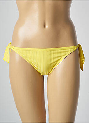 Bas de maillot de bain tissage satiné bikini jaune CHERRY BEACH femme