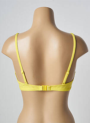 Haut de maillot de bain stretch haut soutien-gorge emboitant jaune CHERRY BEACH femme