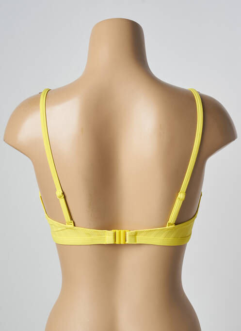 Haut de maillot de bain stretch haut soutien-gorge emboitant jaune CHERRY BEACH femme
