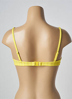 Haut de maillot de bain stretch haut soutien-gorge moulé jaune CHERRY BEACH femme