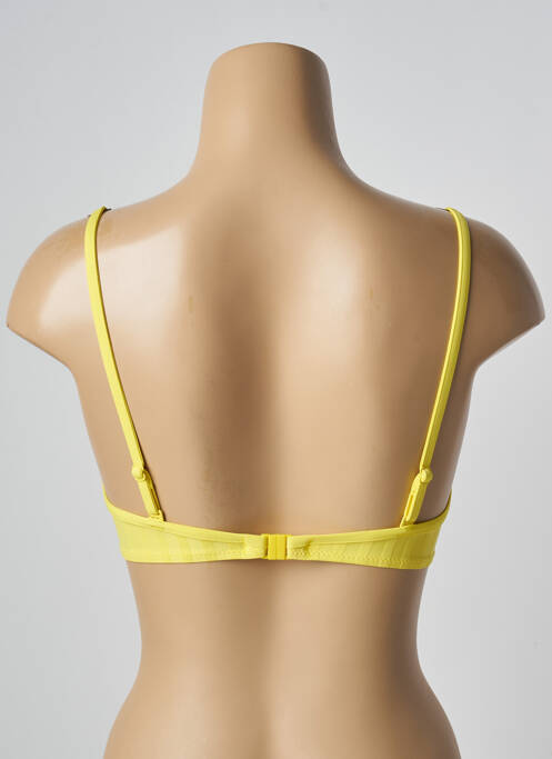 Haut de maillot de bain stretch haut soutien-gorge push-up jaune CHERRY BEACH femme
