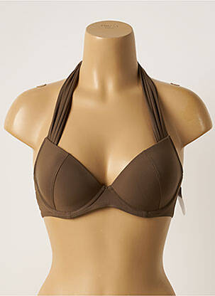 Haut de maillot de bain stretch haut soutien-gorge moulé vert AUBADE femme