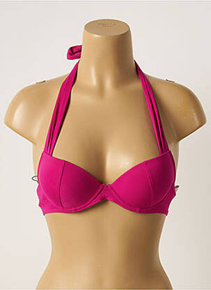 Haut de maillot de bain stretch haut soutien-gorge moulé rose AUBADE femme