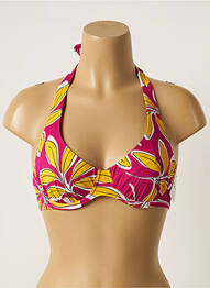 Haut de maillot de bain stretch haut soutien-gorge emboitant rose AUBADE femme