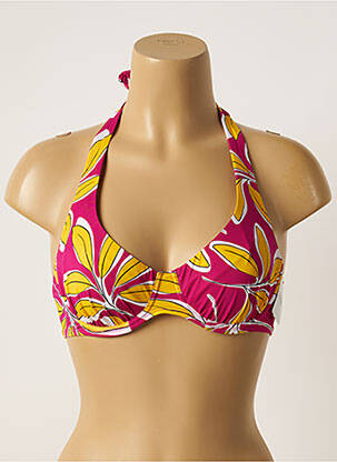 Haut de maillot de bain stretch haut soutien-gorge emboitant rose AUBADE femme