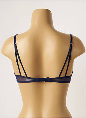 Soutien-gorge effet matière satinée haut triangles bleu SIMONE PERELE femme