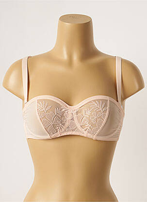 Soutien-gorge broderie haut bandeau rose SIMONE PERELE femme