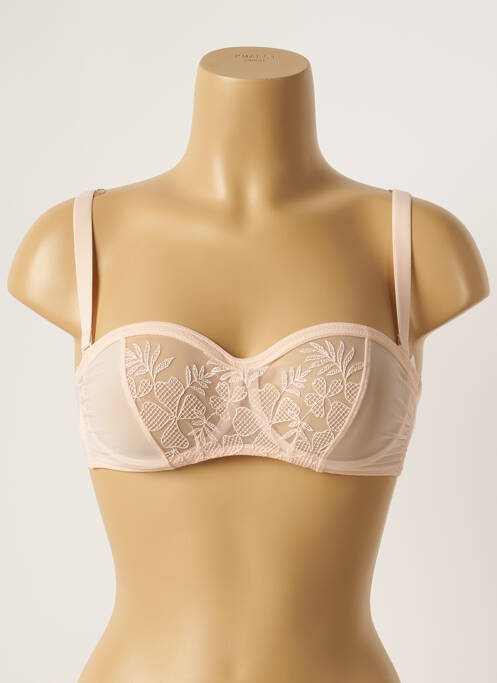 Soutien-gorge broderie haut bandeau rose SIMONE PERELE femme