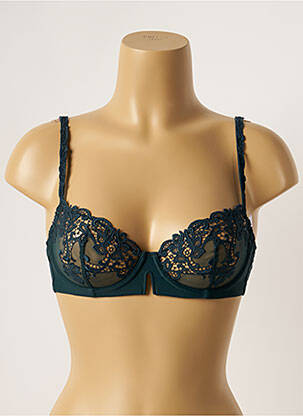 Soutien-gorge effet matière satinée haut soutien-gorge emboitant vert SIMONE PERELE femme