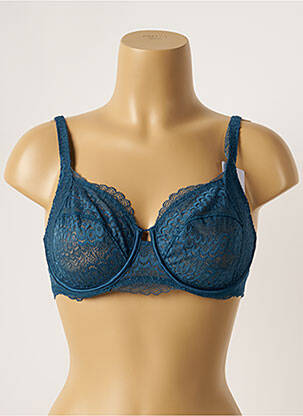 Soutien-gorge effet matière satinée haut soutien-gorge emboitant bleu SIMONE PERELE femme