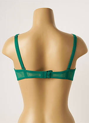 Soutien-gorge effet matière satinée haut bandeau vert SIMONE PERELE femme