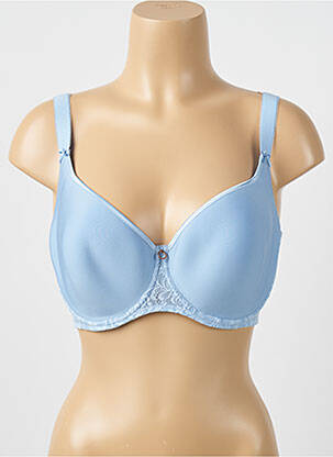 Soutien-gorge effet matière satinée haut soutien-gorge moulé bleu AUBADE femme