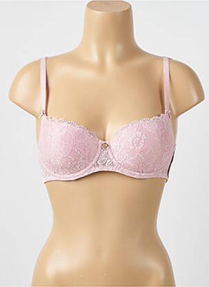 Soutien-gorge effet matière satinée haut soutien-gorge moulé rose AUBADE femme