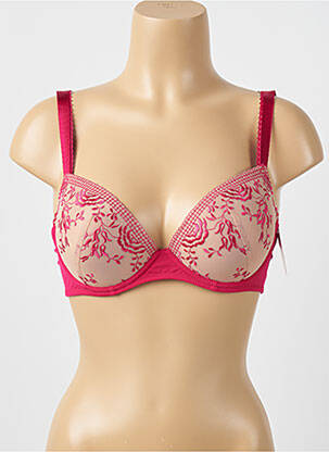 Soutien-gorge effet matière satinée haut soutien-gorge push-up rose AUBADE femme