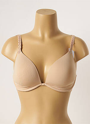 Soutien-gorge effet matière satinée haut soutien-gorge moulé chair SIMONE PERELE femme