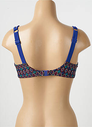 Haut de maillot de bain stretch haut soutien-gorge emboitant bleu BESTFORM femme