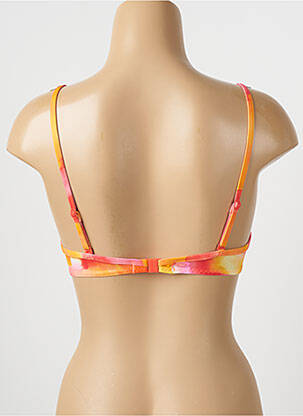 Haut de maillot de bain stretch haut soutien-gorge push-up orange CHERRY BEACH femme