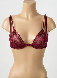 Soutien-gorge effet matière satinée haut soutien-gorge moulé rouge IMPLICITE femme