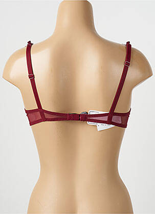 Soutien-gorge effet matière satinée haut soutien-gorge moulé rouge IMPLICITE femme