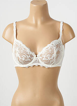 Soutien-gorge effet matière satinée haut soutien-gorge emboitant blanc SIMONE PERELE femme