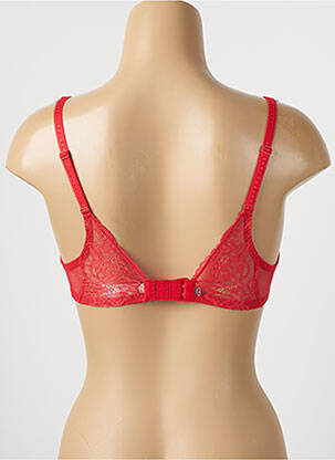 Soutien-gorge effet matière satinée sans armature rouge SIMONE PERELE femme