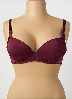 Soutien-gorge effet matière satinée haut soutien-gorge moulé rouge SIMONE PERELE femme