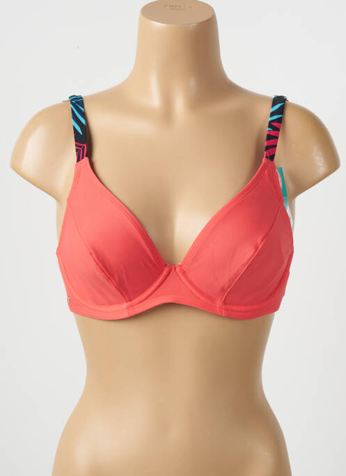 Haut de maillot de bain stretch haut soutien-gorge emboitant orange BESTFORM femme