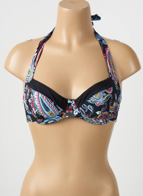 Haut de maillot de bain stretch haut soutien-gorge emboitant noir BESTFORM femme