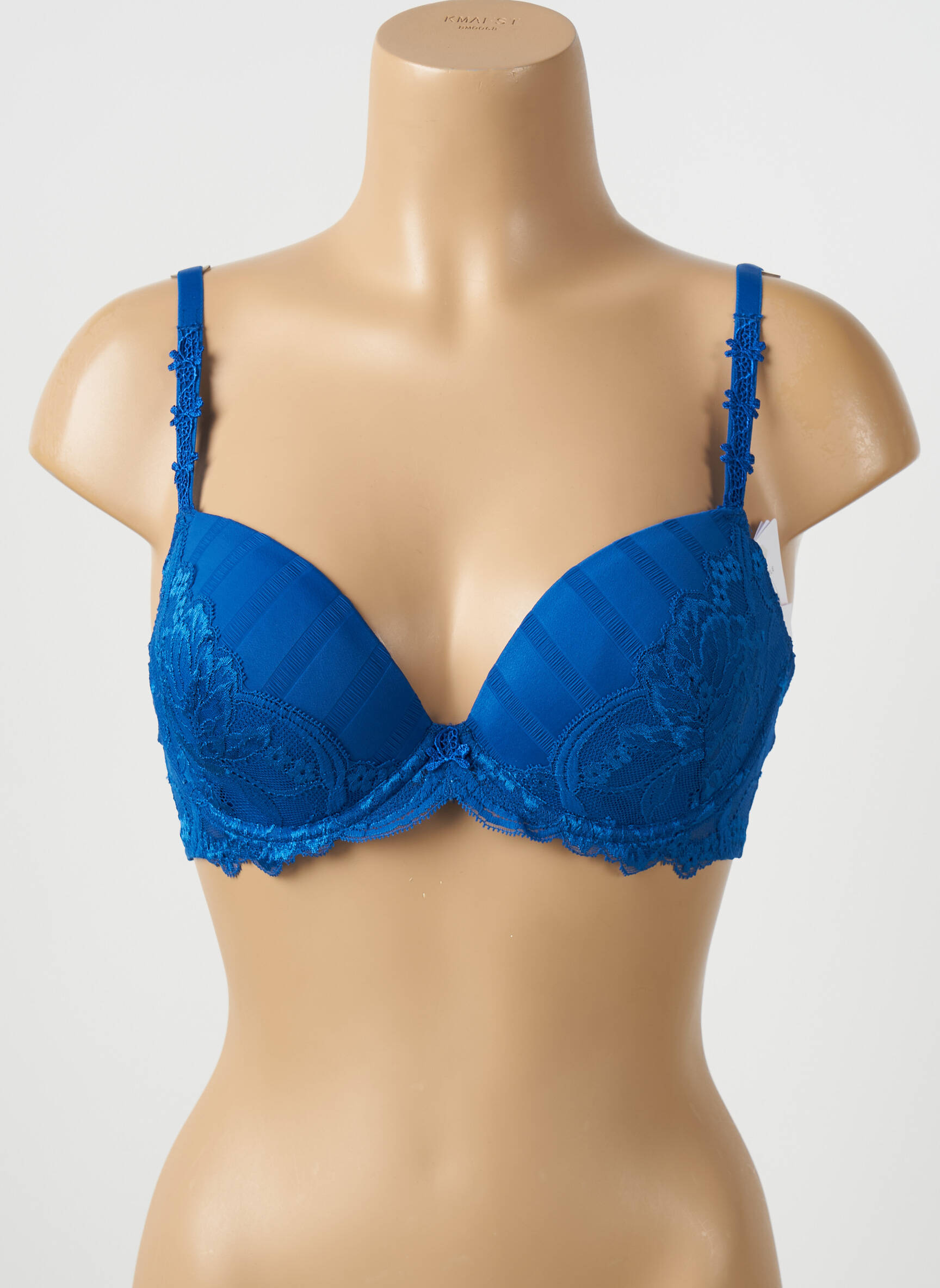 Soutien-gorge effet matière satinée haut soutien-gorge moulé bleu SIMONE PERELE femme