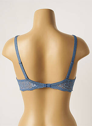 Soutien-gorge effet matière satinée haut soutien-gorge moulé bleu SIMONE PERELE femme