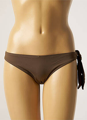 Bas de maillot de bain effet matière satinée culotte vert AUBADE femme