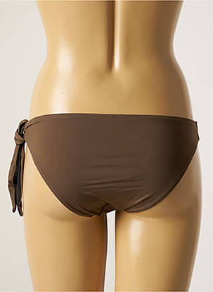Bas de maillot de bain effet matière satinée culotte vert AUBADE femme